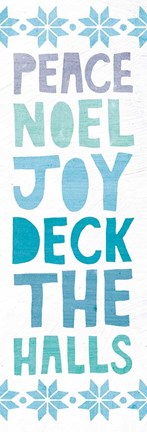 Framed Deck the Halls Words Print