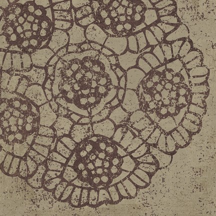 Framed Contemporary Lace V Spice Print