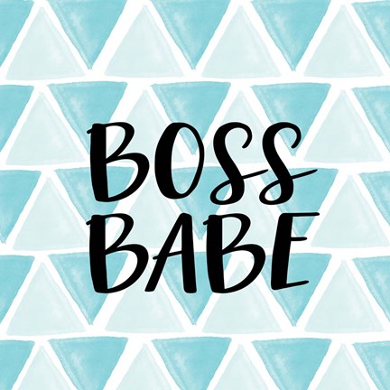 Framed Boss Babe - Aqua Print