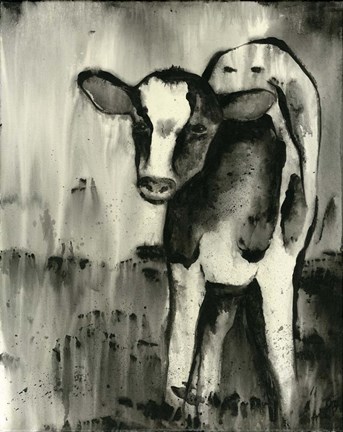 Framed BW Cow Print