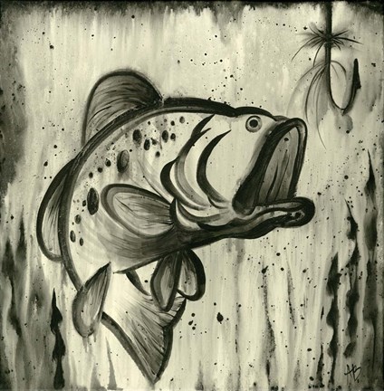 Framed BW Fish Print