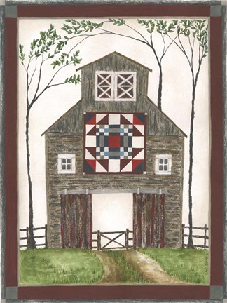 Framed Barn Square 2 Print