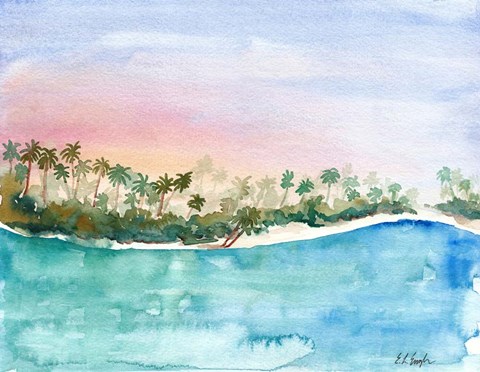Framed Tropical Landscape Print