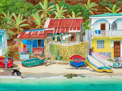 Framed Nets and Knickers Print