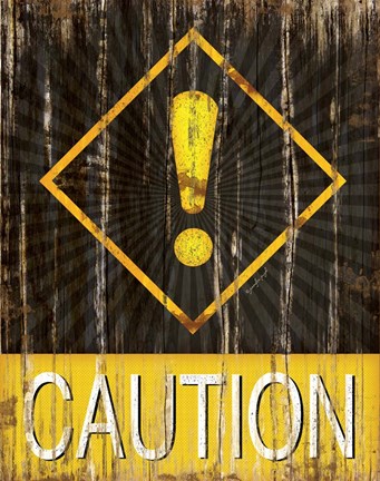 Framed Caution Print