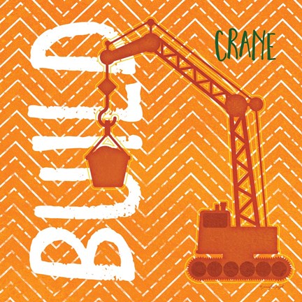 Framed Crane Build Print