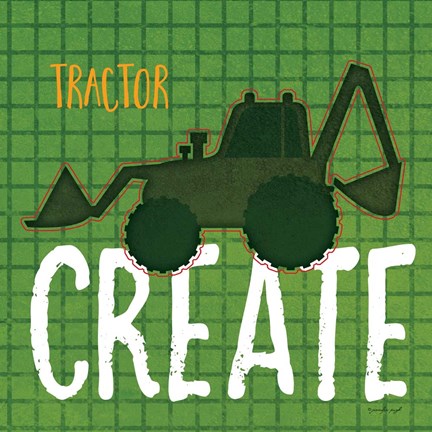 Framed Tractor Create Print