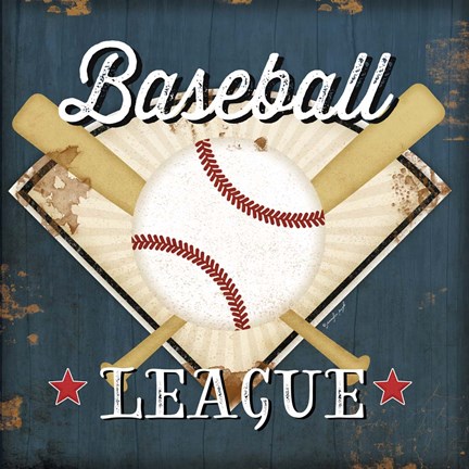 Framed Baseball Print