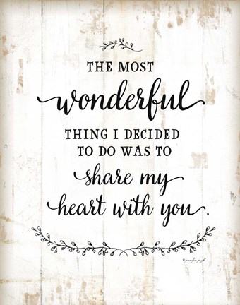 Framed Most Wonderful Things Print