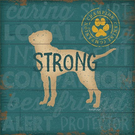 Framed Strong Dog Print