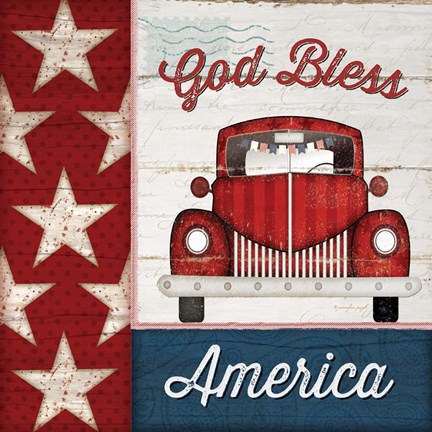 Framed God Bless America Print