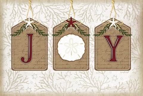Framed Coastal Christmas Joy Print