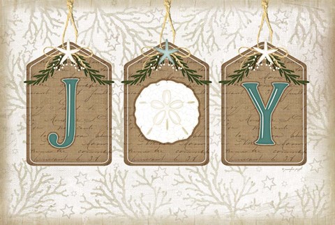 Framed Coastal Christmas Joy II Print