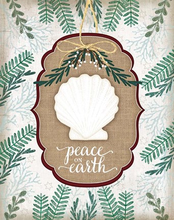 Framed Coastal Christmas III Print