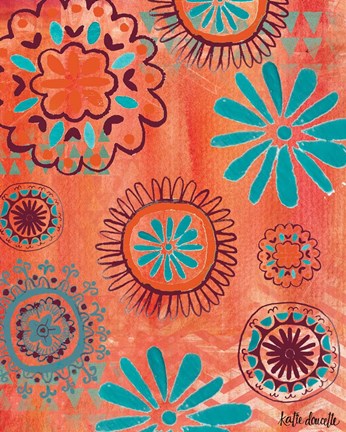 Framed Bohemian Flowers Print