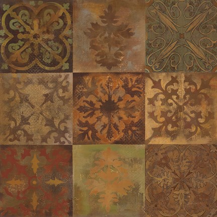 Framed Barcelona Tiles II Print