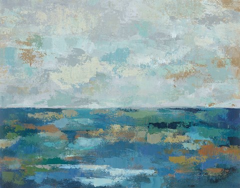 Framed Seascape Sketches I Crop Print