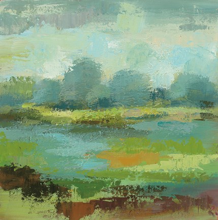 Framed Windsor Blue Field II Print