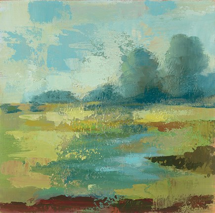 Framed Windsor Blue Field IV Print