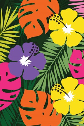 Framed Tropical Floral Print