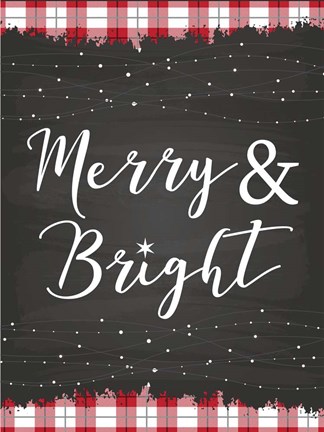 Framed Merry &amp; Bright Print