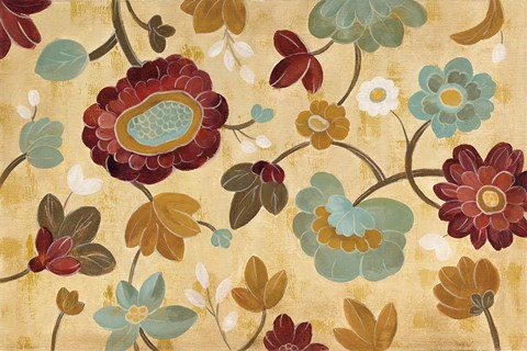 Framed Arts and Crafts Garden I Print