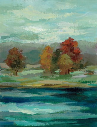 Framed Malachite Lake I Print