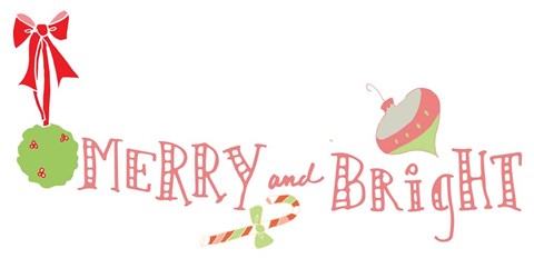 Framed Merry and Bright Print