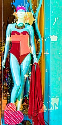 Framed Lady on Display I Print