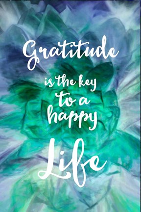 Framed Gratitude is the Key Print