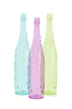 Framed Bottles Tres Print