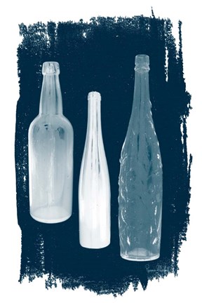 Framed Three on Navy Print