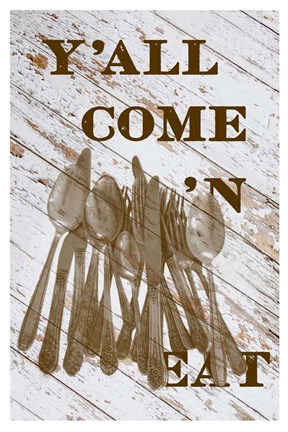 Framed Y&#39;all Come &#39;N Print