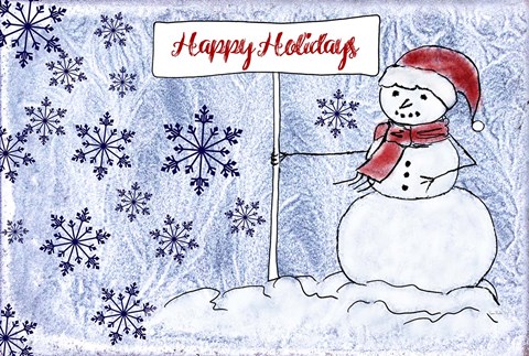 Framed Happy Holidays Print