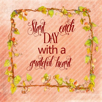 Framed Start Each Day Print