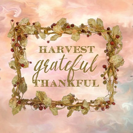 Framed Harvest, Grateful, Thankful Print