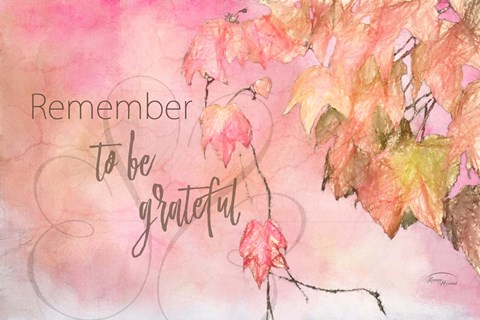 Framed Remember to Be Grateful Print