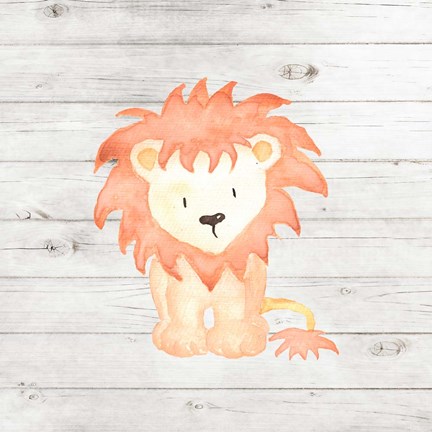 Framed Watercolor Lion Print