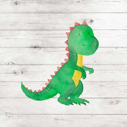 Framed Water Color Dino IV Print