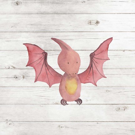 Framed Water Color Dino V Print