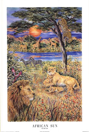Framed African Sun Print