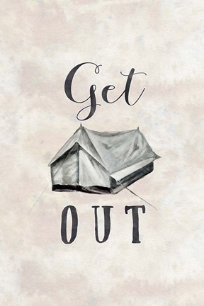 Framed Get Out Print