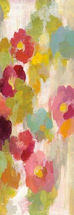 Framed Coral and Emerals Garden I Panel III Print