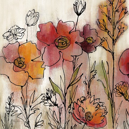 Framed Contemporary Botanical Cream II Print