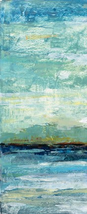 Framed Calm Lake Panel I Print