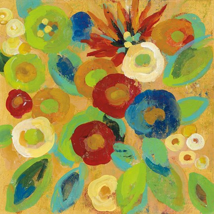 Framed Flower Market II Print