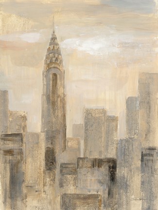 Framed City Blocks I Print