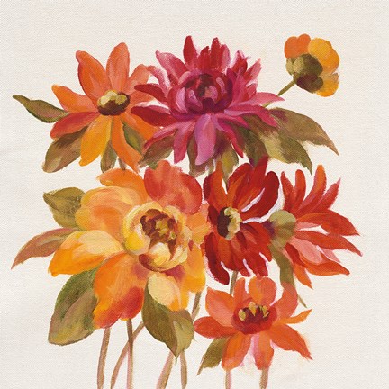 Framed English Garden I Print