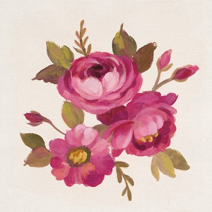 Framed English Garden III Print