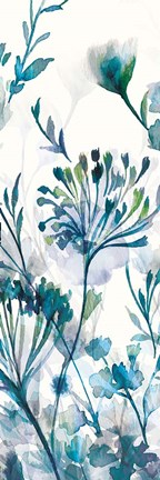 Framed Transparent Garden Apple Green II Print